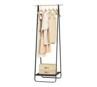 WOLTU Portant Porte-vêtements en Fer, Portant à vêtements 54x40x141cm avec étagère de Stockage,Noir