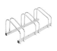 WOLTU Râtelier Vélo pour 3 Vélos Range Vélo au Sol ou Mural en Métal à Suspension Argenté 70.5x32x27cm