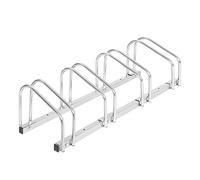 WOLTU Râtelier Vélo 4 Vélos, Support Sol ou Mural, Argenté | Sol ou mural; Métal; Garage et maison; Rangement pratique
