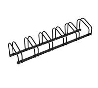 WOLTU Râtelier Vélo pour 6 Vélos Range Vélo au Sol ou Mural Support pour Bicyclettes Porte-vélos en Métal Noir