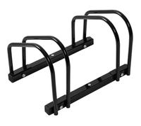 WOLTU Râtelier Vélo pour 2 Vélos, Range Vélo au Sol ou Mural, Support pour Bicyclettes, Porte-vélos en Métal Noir