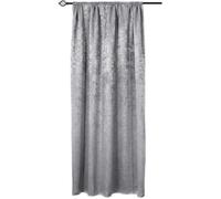 WOLTU Rideau en 100% Polyester Effet Velours occultant, 135x245cm Déco Maison Suspension avec Passe-Tringle, Gris Argent VH5886sg