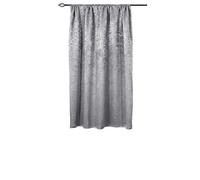 WOLTU Rideau en Polyester Effet Velours occultant, Déco Maison, Suspension avec Passe-Tringle, Isolation Thermique Contre Le Froid, Convient à la Chambre à Coucher et au Salon, 135x175cm, Gris Argent