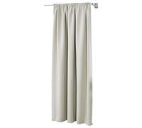 WOLTU Rideau Occultant avec Galon Fronceur, 135x245cm, Beige