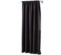 WOLTU Rideau Occultant, avec Galon Fronceur, Rideau Thermique Isolant, 1 Pièce, 135x225cm, Anthracite