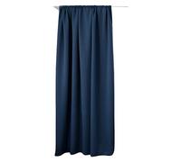 WOLTU Rideau Occultant, avec Galon Fronceur, Rideau Thermique Isolant, 1 Pièce, 135x225cm, Bleu Foncé