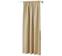 WOLTU Rideau Occultant, avec Galon Fronceur, Rideau Thermique Isolant, 1 Pièce, 135x245cm, Champagne