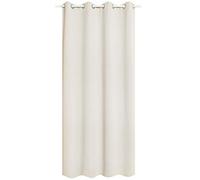 WOLTU® Rideau Occultant, en Polyester, Rideau Opaque, Suspension à Œillets, 1 Pièce, 135x225cm, Crème