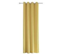 WOLTU® Rideau Occultant, en Polyester, Rideau Opaque, Suspension à Œillets, 1 Pièce, 135x225cm, Jaune