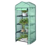 WOLTU Serre de Jardin avec Étagères Métalliques à 4 Niveaux, Petite Serre Hivernage en Bâche PE Imperméable, pour Plantes Fleurs Légumes Semis, 69x49x158cm, Vert