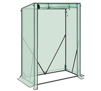 WOLTU Serre de Jardin en Forme Tipi, Serre à tomates, Toile PE imperméable et résistante aux déchirures avec Porte à Rouleau, Jardin, terrasse, Jardin arrière, 100x50x150/136cm, Vert