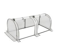 WOLTU Serre de Jardin PE, Demi-Translucide, Blanc, 130x60x50cm | Imperméable; Pluie/Vent/Neige; Pour Plantes; Extérieur; Protection