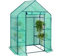 WOLTU Serre de Jardin PE pour légumes avec Porte, Vert, 143x73x195cm