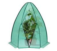 WOLTU Serre de Jardin, Serre d'Hivernage pour Plantes Demi-translucide en PE 130g/m2, Imperméable, Résistante à la Pluie et à la Neige, 160x180cm, Vert