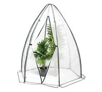 WOLTU Serre de Jardin, Serre d'Hivernage pour Plantes Demi-translucide en PE 130g/m2, Imperméable, Résistante à la Pluie et à la Neige, 160x180cm, Blanc