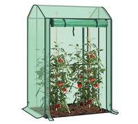 WOLTU Serre de Jardin, Serre Tomate, avec œillets en Forme Tipi, Cadre en Acier, Porte Zippée, pour tomates, des lianes et d'autres Plantes grimpantes, Vert