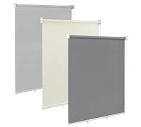 WOLTU Store Enroulable d'Extérieur avec Chaîne, Brise-Vue Vertical Résistant aux Intempéries avec Protection UV et Isolation Thermique, pour Balcon, Terrasse ou Fenêtre, Gris Foncé 100x240 cm