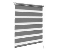 WOLTU Store Enrouleur Jour Nuit sans Perçage, 100x150 cm, Gris Foncé