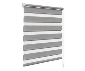 WOLTU Store Enrouleur Jour Nuit sans Perçage, 60x150 cm, Holzlook Grau | Double Tissu Tamisant, Contrôler la Lumière et Préserver L’intimité, pour Fenêtre et Porte, Largeur du Tissu 57 cm
