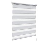 WOLTU Store Enrouleur Jour Nuit sans Perçage, 90x120 cm, Gris