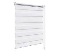 WOLTU Store Enrouleur Jour Nuit sans Perçage, Montage avec Clips, Rideau Translucide et Occultant en Double Tissu, Protection Vie Privée, pour Fenêtre ou Porte, 85l x 220L cm, Blanc