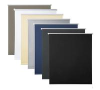 WOLTU Store Occultant Enrouleur sans Perçage, Rideau Opaque avec Revêtement d'argent, Protection de Vie Privée & Protection Soleil, pour Fenêtre ou Porte, 40 x 160 cm, Noir