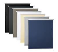 WOLTU Store Occultant Enrouleur sans Perçage, Rideau Opaque avec Revêtement d'argent, Protection de Vie Privée & Protection Soleil, pour Fenêtre ou Porte, 70 x 160 cm, Bleu