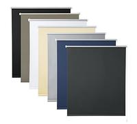 WOLTU Store Occultant Enrouleur sans Perçage, Rideau Opaque avec Revêtement d'argent, Protection de Vie Privée & Protection Soleil, pour Fenêtre ou Porte, 120 x 210 cm, Anthracite