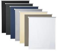 WOLTU Store Occultant Enrouleur sans Perçage, Rideau Opaque avec Revêtement d'argent, Protection de Vie Privée & Protection Soleil, pour Fenêtre ou Porte, 80 x 150 cm, Blanc