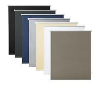 WOLTU Store Occultant Enrouleur sans Perçage, Rideau Opaque avec Revêtement d'argent, Protection de Vie Privée & Protection Soleil, pour Fenêtre ou Porte, 80 x 160 cm, Taupe