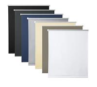 WOLTU Store Occultant Enrouleur sans Perçage, Rideau Opaque avec Revêtement d'argent, Protection de Vie Privée & Protection Soleil, pour Fenêtre ou Porte, 120 x 160 cm, Blanc