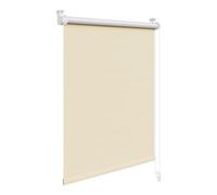 WOLTU Store Occultant Enrouleur sans Perçage, Rideau Opaque avec Revêtement d'argent, Protection de Vie Privée & Protection Soleil, pour Fenêtre ou Porte, 120 x 160 cm, Beige