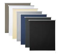 WOLTU Store Occultant Enrouleur sans Perçage, Rideau Opaque avec Revêtement d'argent, Protection de Vie Privée & Protection Soleil, pour Fenêtre ou Porte, 60 x 160 cm, Noir