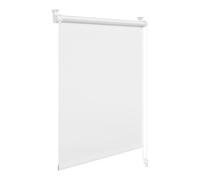WOLTU Store Occultant Enrouleur sans Perçage, Rideau Opaque avec Revêtement d'argent, Protection Soleil, pour Fenêtre ou Porte, 120x210 cm [Largeur du Tissu: 116 cm], Blanc