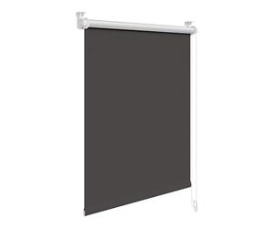 WOLTU Store Occultant Enrouleur sans Perçage, Rideau Opaque avec Revêtement d'argent, Protection Soleil, pour Fenêtre ou Porte, 120x130 cm [Largeur du Tissu: 116 cm], Anthracite
