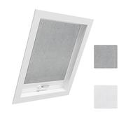 WOLTU Store Occultant sans Percage pour Fenetre de Toit, Store Lucarne Opaque, Rideau Occultant Thermique avec Ventouses, Protection Solaire, en Tissu Isolant Pliable, 96x115cm, Gris