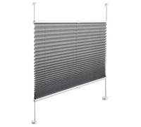WOLTU Store Plissé Opaque sans Perçage, 65x220 cm, Gris (Plis)