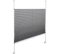 WOLTU Store Plissé sans Perçage, Store pour Fenêtre & Porte, Facile à Installer, Opaque, Protection de la Vie privée, Protection Solaire, Décoration Moderne pour Chambre,50x130cm,Gris(Plis)