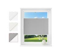 WOLTU Store Plissé Opaque sans Perçage, 50x130 cm, Gris (Plis)