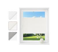 WOLTU Store Plissé Opaque sans Perçage, 65x130 cm, Crème (Plis)