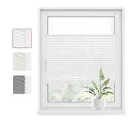 WOLTU Store Plissé sans Perçage, Store pour Fenêtre & Porte, Facile à Installer, Opaque, Protection de la Vie privée, Protection Solaire, Décoration Moderne pour Chambre,65x220cm,Blanc(Matt)