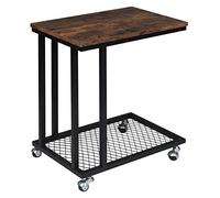 WOLTU Table Basse à roulettes avec Espace de Rangement, Table d'Appoint en MDF et Métal, Couleur Chêne Vintage, TS112hov