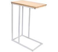 WOLTU Table basse en métal et bois Table basse de salon Table à thé Table à café Table de chevet 45x25x63.5 cm Chêne clair