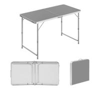 WOLTU Table Camping Pliante, Réglable en Hauteur, 120x60cm, Gris