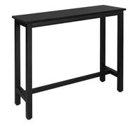 WOLTU Table de Bar Étroite et Haute 120x40x100cm, Table à Manger avec Structure en Métal et Plateau en MDF Robuste, Noir