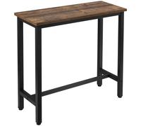 WOLTU Table de Bar industriel avec Cadre en Métal,Table de bistrot,Table à Manger Plateau en aggloméré 100x40x100cm,Bois Vintage