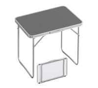 WOLTU Table de Camping Pliante, 70x60x50 cm, Gris | en Aluminium et MDF, Table de Jardin, Portable, pour Plage Balcon