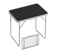WOLTU Table de Camping Pliante, en Aluminium et MDF, Table de Jardin, Portable pour Plage Balcon 70x60x50 cm, Noir