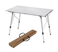 WOLTU Table de camping pliante en aluminium, Table de pique-nique, Hauteur réglable, 120 x 68.5 cm