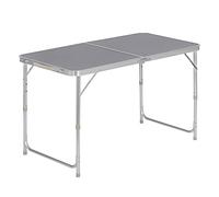 WOLTU Table de Camping Pliante Tables de Jardin Table de Travail Tables de Balcon réglable en Hauteur en Aluminium MDF,Gris